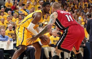 Chris Andersen guarding Roy Hibbert brought to you by Heat Nation