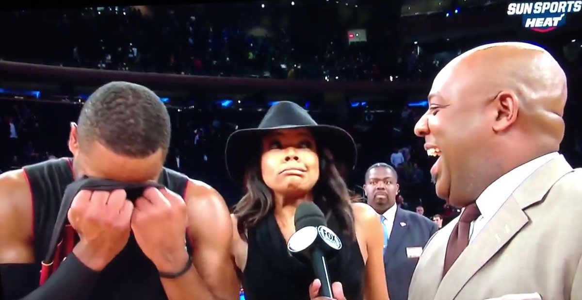 Video: Gabrielle Union Takes Over Dwyane Wade's Post Game Interview