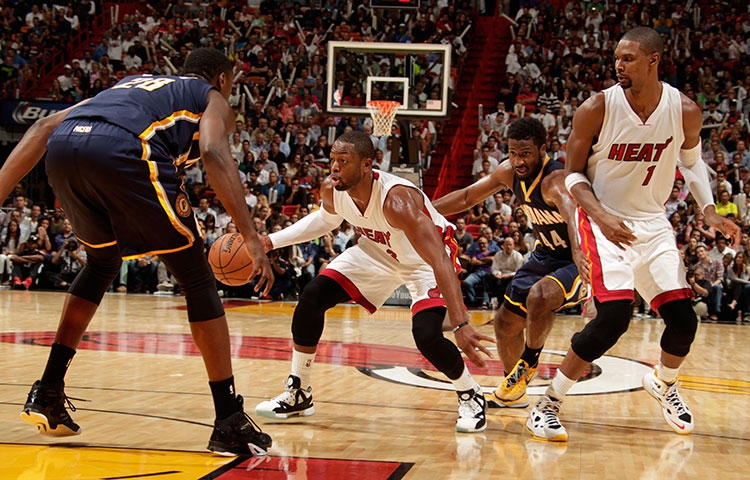 Dwyane Wade against the Indiana Pacers