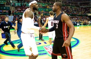 LeBron James and Dwyane Wade, Heat and Cavs