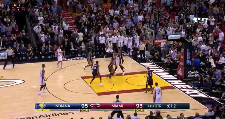 Video: Wade Hits Buzzer Beater to Send Game into Overtime