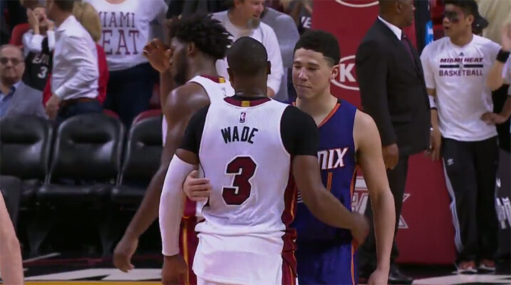 Dwyane Wade and Devin Booker
