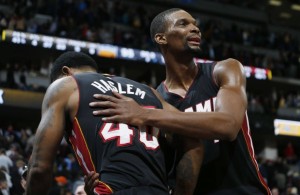 Udonis Haslem and Chris Bosh