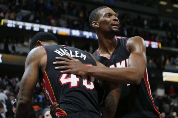 Udonis Haslem and Chris Bosh