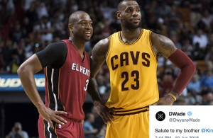 Dwyane Wade Gives Shout out to LeBron James and Cavs