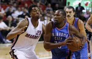 Hassan Whiteside and Kevin Durant