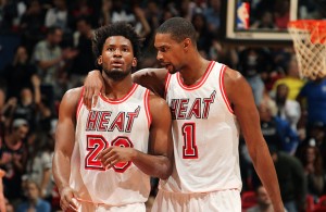Justise Winslow and Chris Bosh
