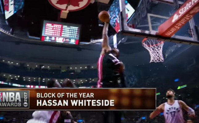 Hassan Whiteside Nominated for NBA's Block of the Year