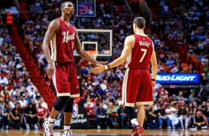 Chris Bosh and Goran Dragic Miami Heat
