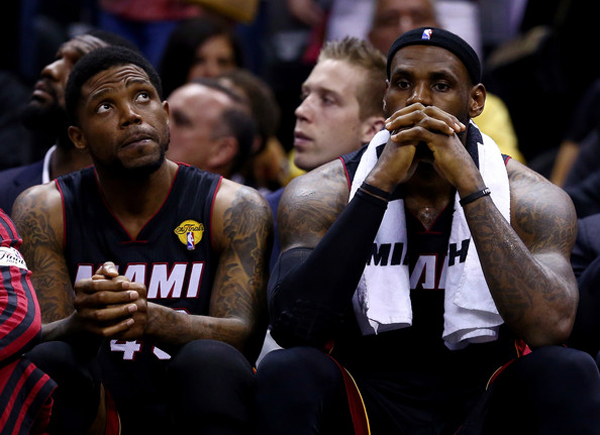 LeBron James and Udonis Haslem Miami Heat