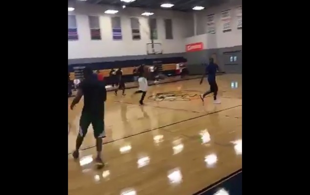 Hassan Whiteside and Kyrie Irving Pickup Basketball