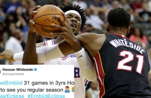 Hassan Whiteside Claps Back at Joel Embiid After Being Called Out on Twitter
