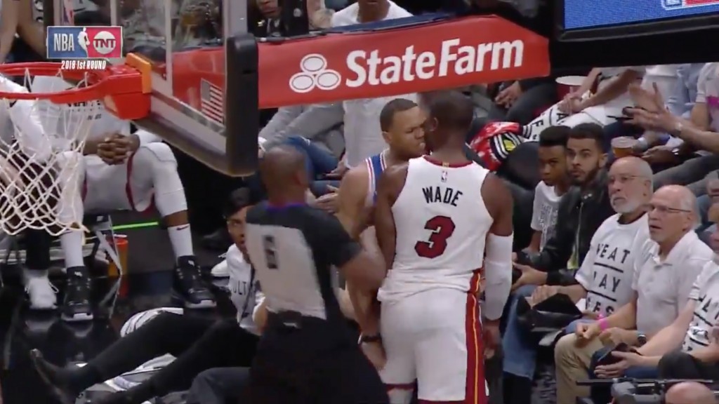 Dwyane Wade And Justin Anderson Get Into Altercation in Game 3