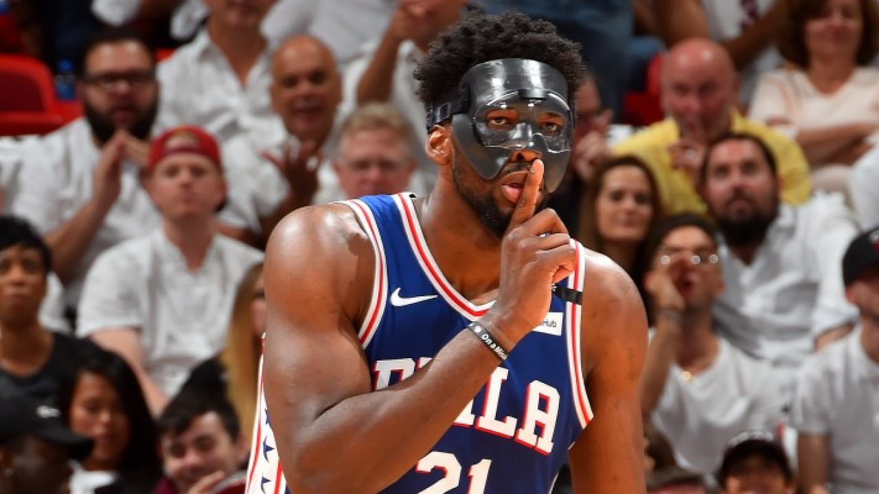 Joel Embiid S Bold Response To Justise Winslow Stepping On His Mask