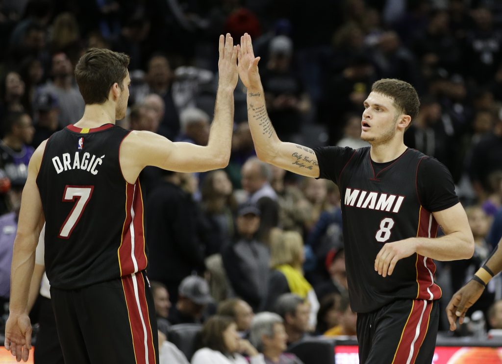 Goran Dragic and Tyler Johnson Miami Heat