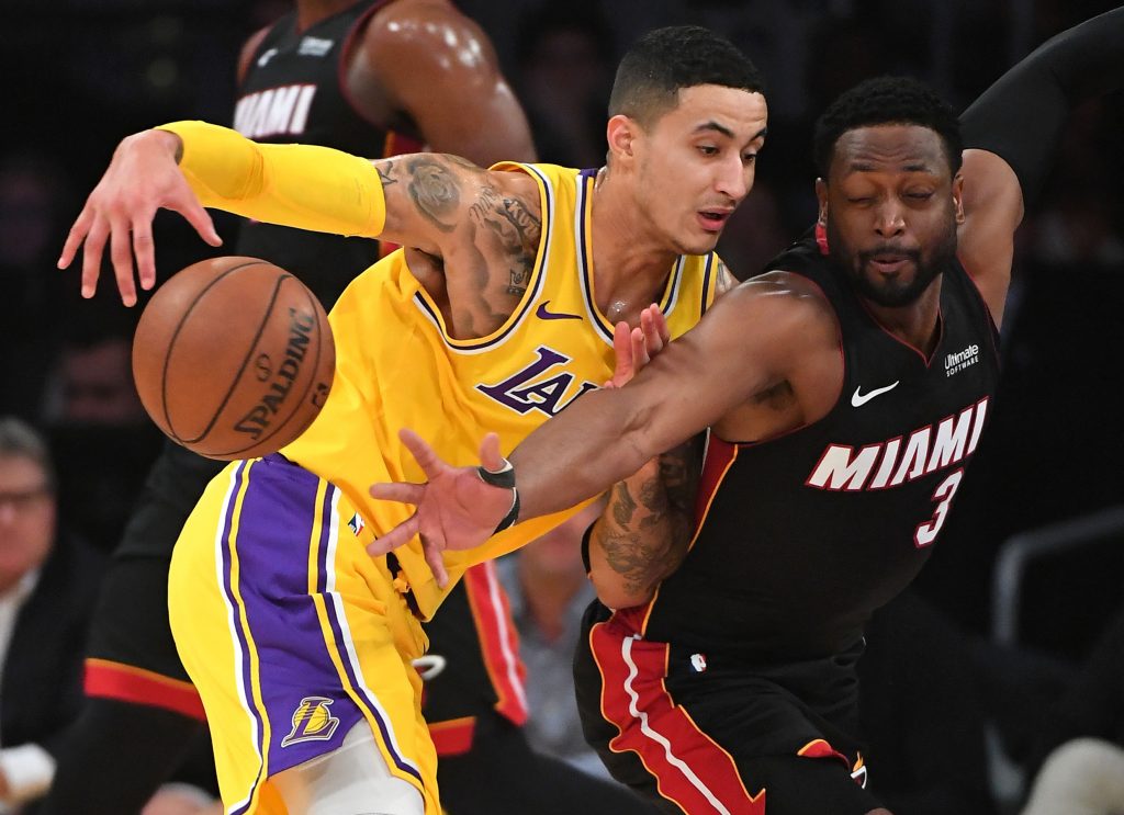 Kyle Kuzma and Dwyane Wade