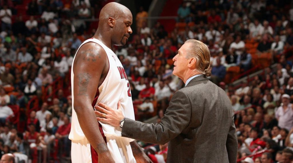 Pat Riley and Shaquille O'Neal