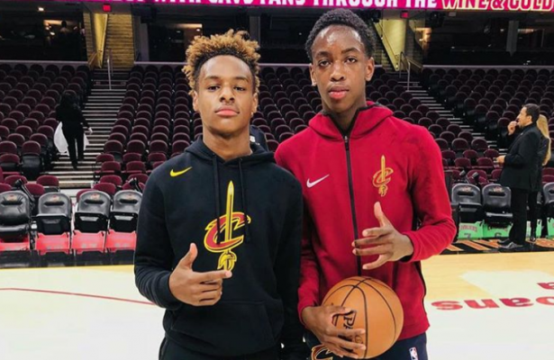 Zaire Wade and LeBron James Jr 