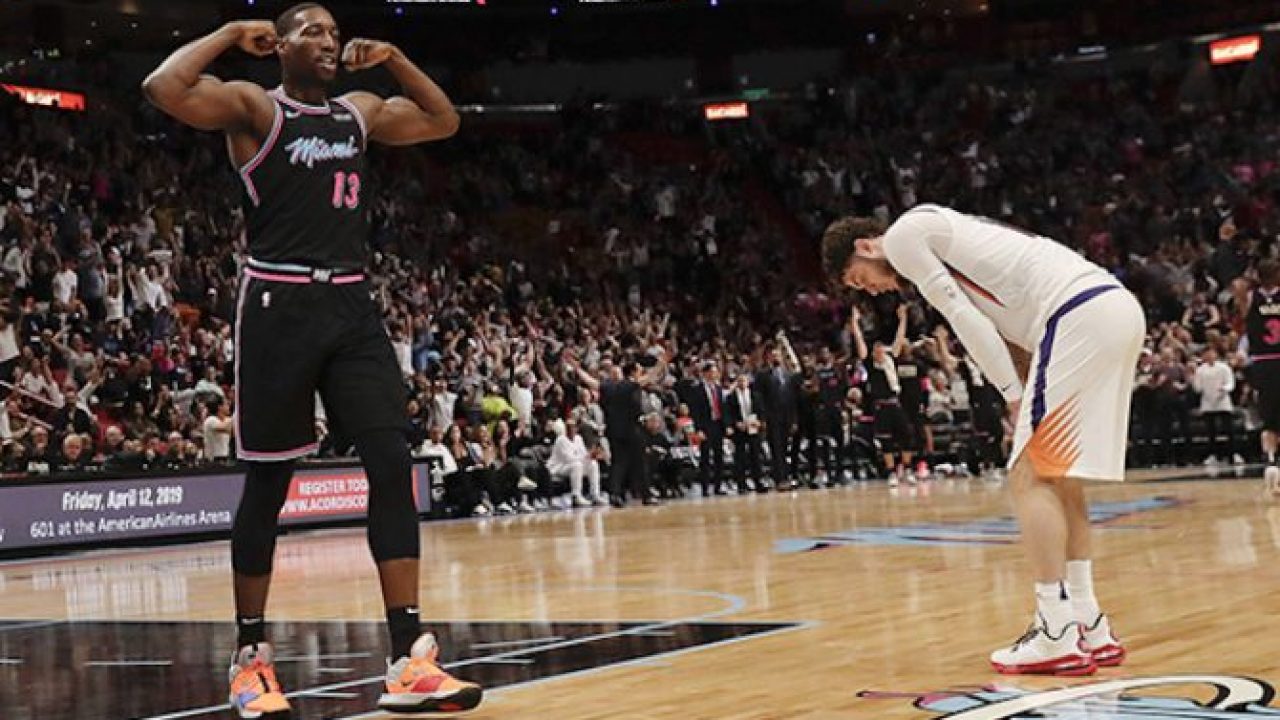 Bam Ado hilariously roasts Udonis Haslem after Miami Heat legend throws  1st pitch at Miami Marlins game - Heat Nation