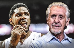 Udonis Haslem and Pat Riley