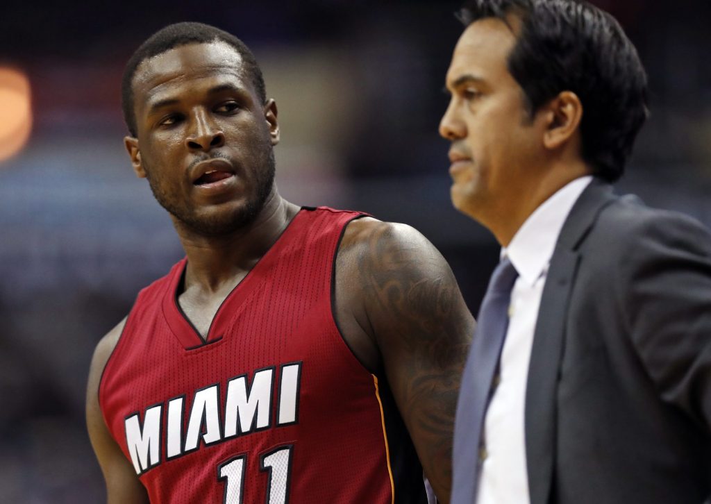 Dion Waiters and Erik Spoelstra