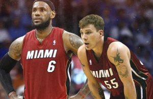 LeBron James and Jason Williams Miami Heat