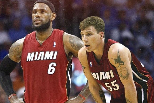 LeBron James and Jason Williams Miami Heat