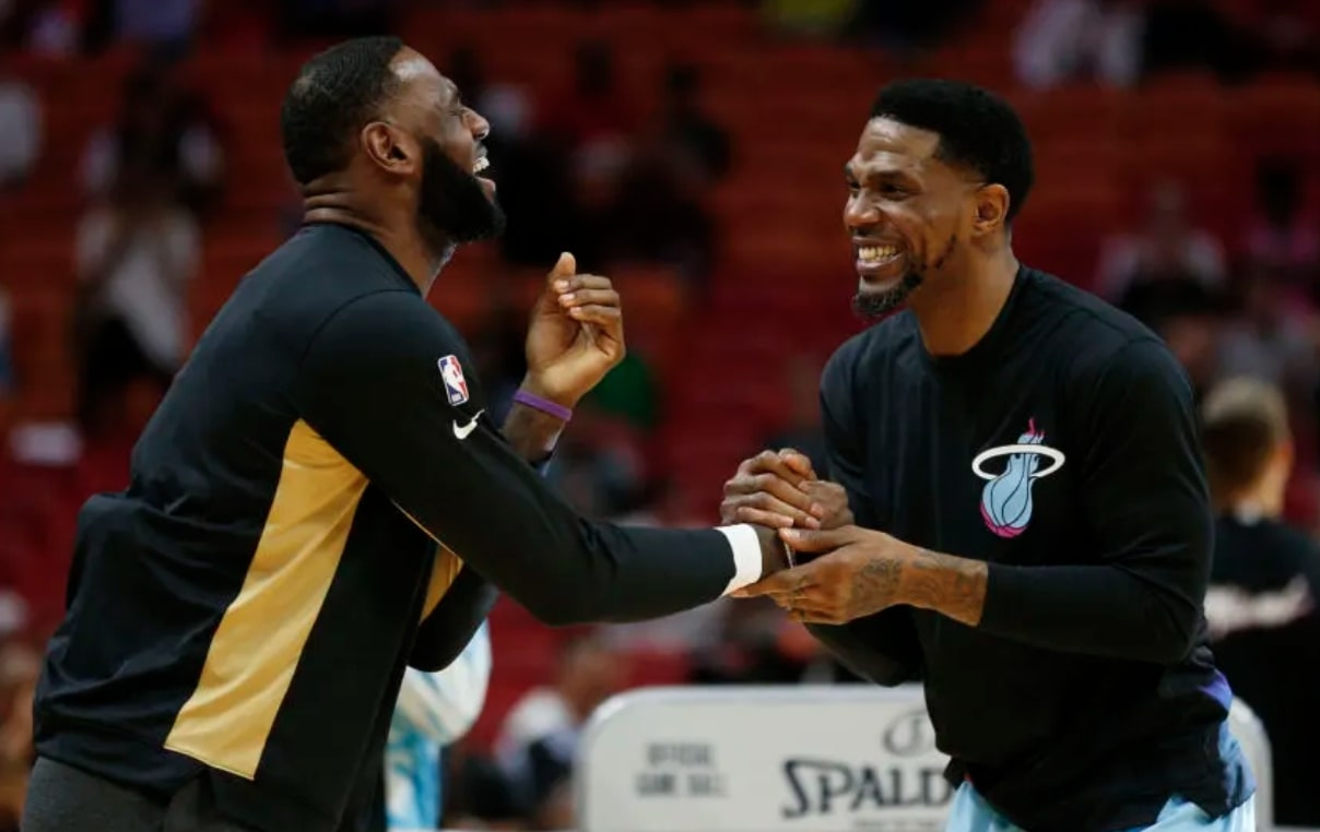 LeBron James and Udonis Haslem