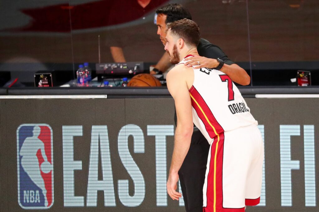 Erik Spoelstra and Goran Dragic