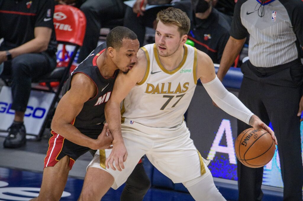 Avery Bradley and Luka Doncic
