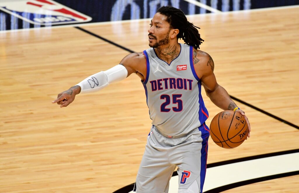 Derrick Rose Detroit Pistons