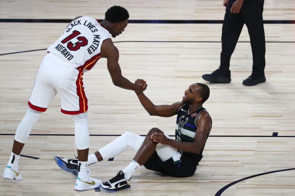 Bam Adebayo and Khris Middleton