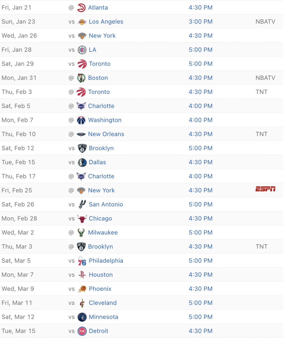 2021-22 Miami Heat schedule