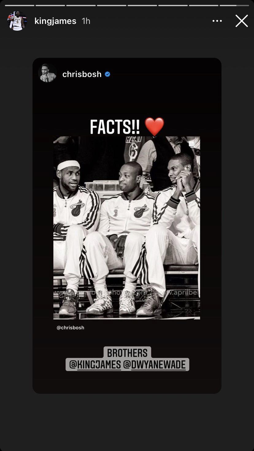 Dwyane Wade, Chris Bosh and LeBron James