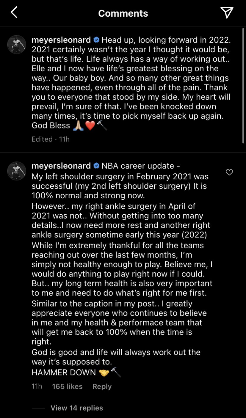 Meyers Leonard Instagram