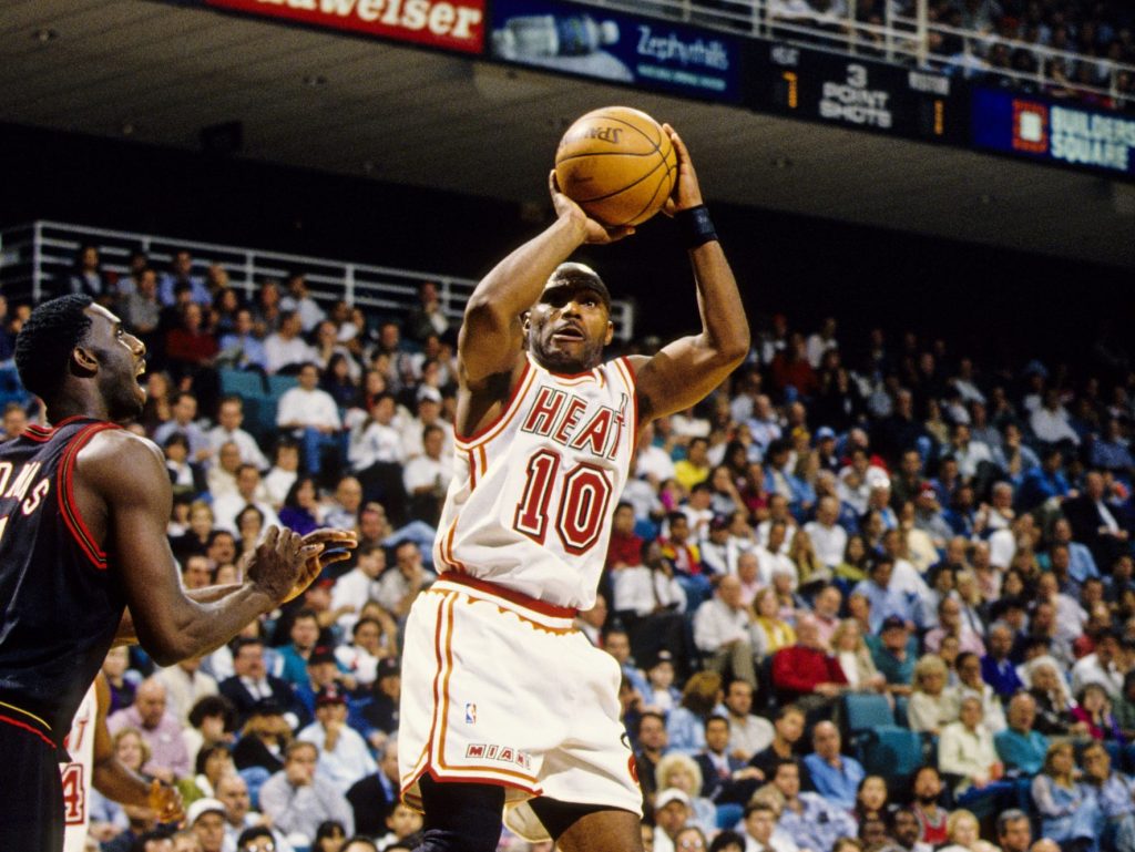 Miami Heat - Tim Hardaway and Alonzo Mourning hit the red