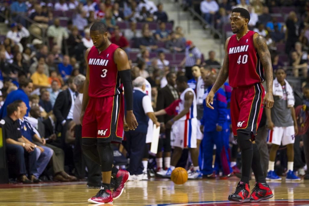 Dwyane Wade and Udonis Haslem