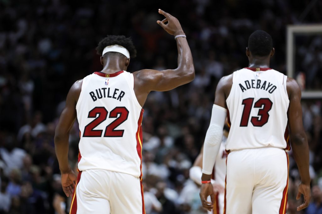 Jimmy Butler and Bam Adebayo