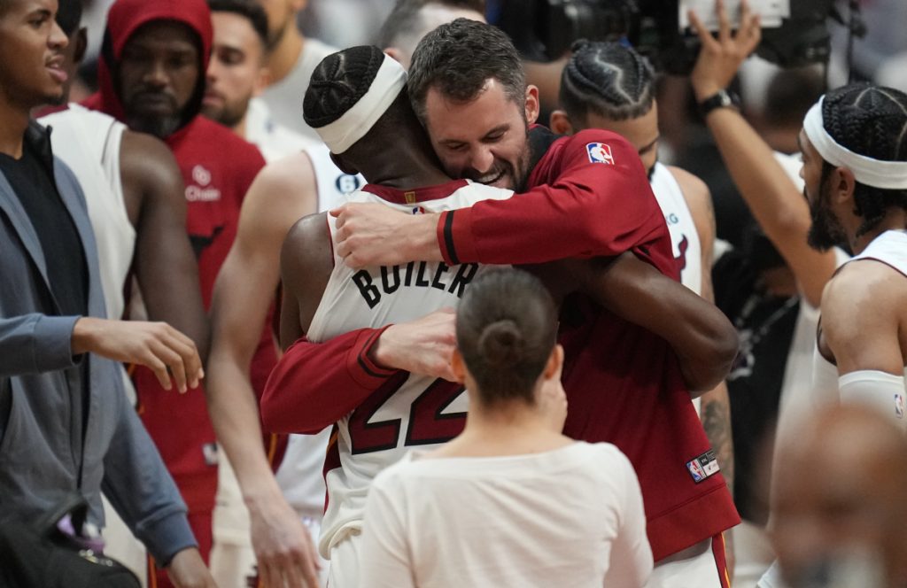 Kevin Love and Jimmy Butler