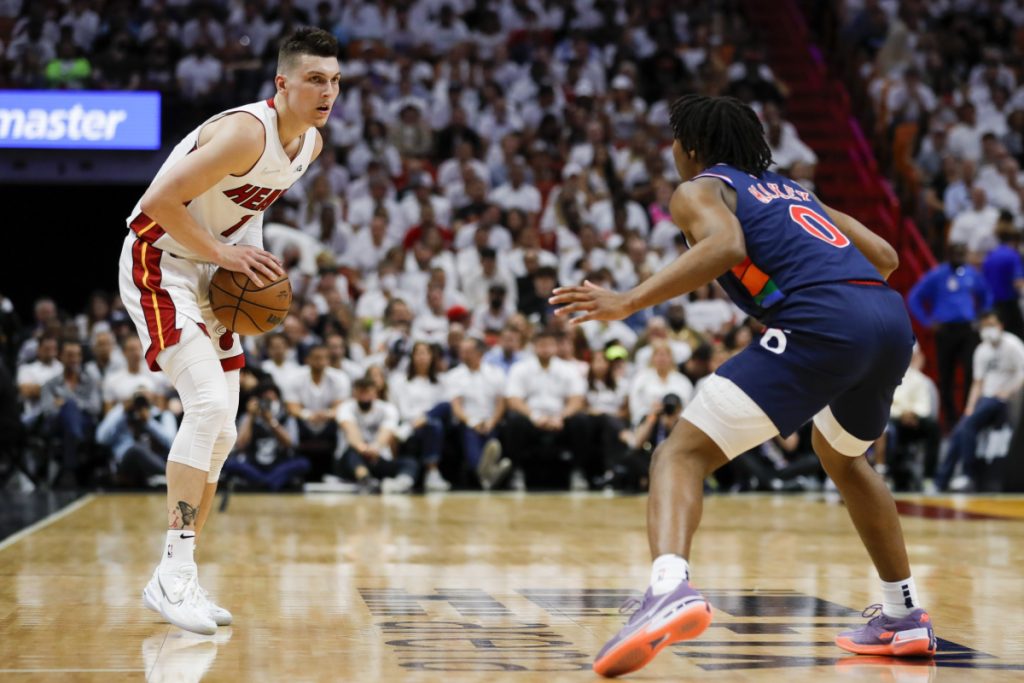 Tyler Herro and Tyrese Maxey