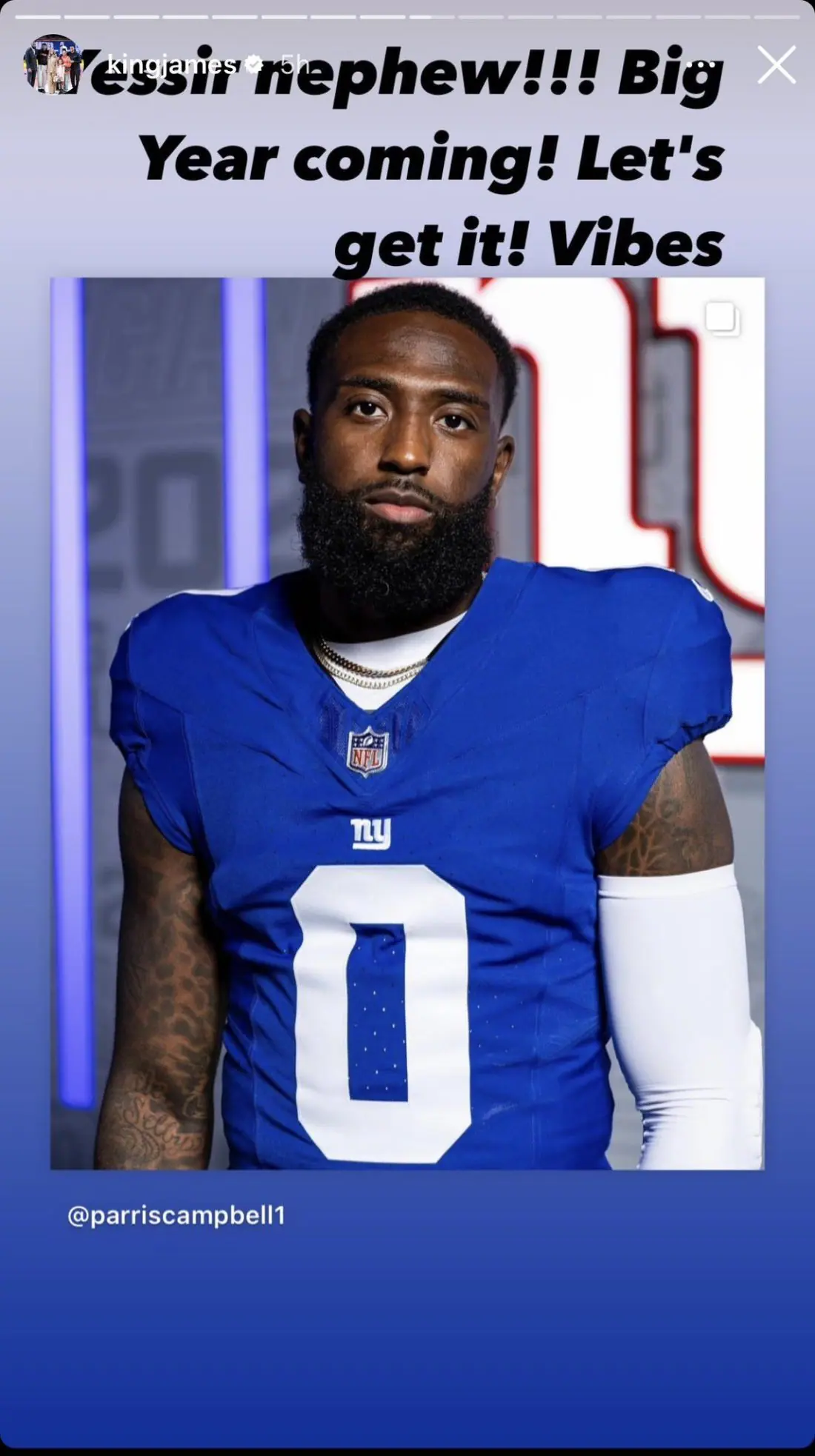 Giants Now: LeBron James expects big year out of Parris Campbell