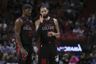 Jimmy Butler and Caleb Martin