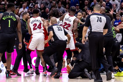 Miami Heat-New Orleans Pelicans fight