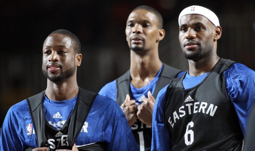 LeBron James, Dwyane Wade and Chris Bosh