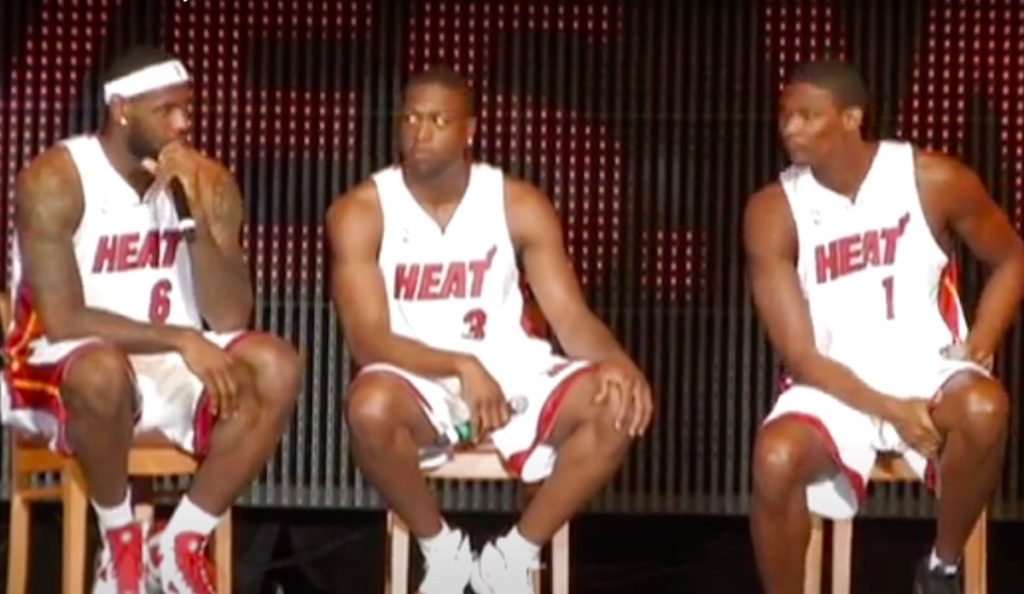 LeBron James, Dwyane Wade and Chris Bosh