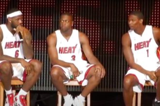 LeBron James, Dwyane Wade and Chris Bosh