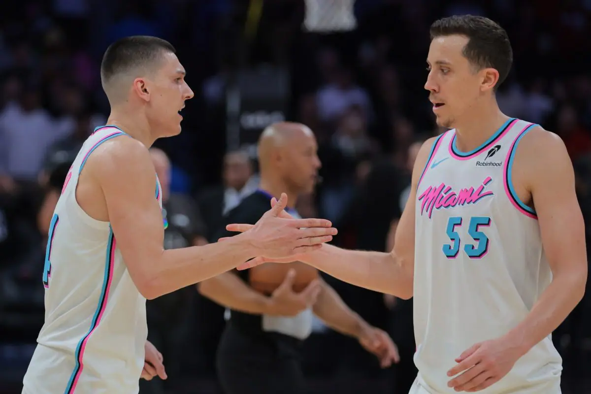 Tyler Herro and Duncan Robinson