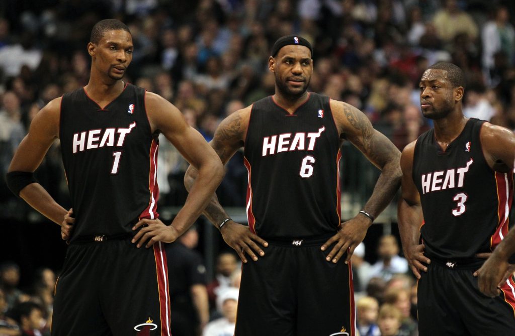 LeBron James, Dwyane Wade and Chris Bosh