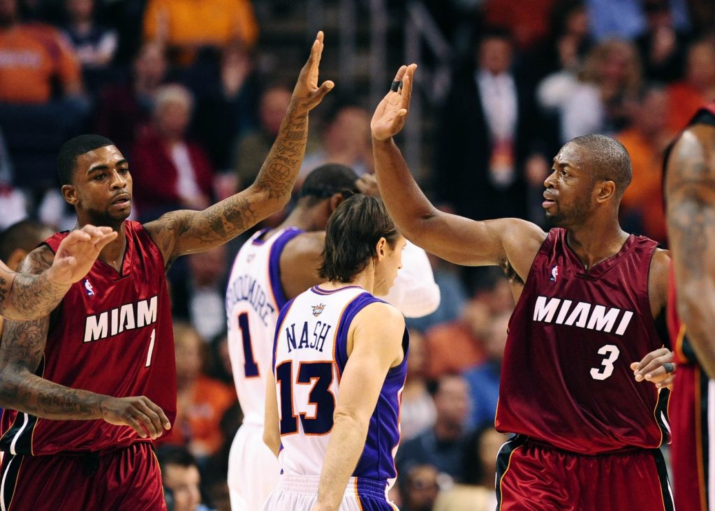 Dwyane Wade and Dorell Wright
