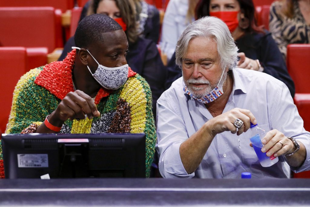 Micky Arison and Dwyane Wade